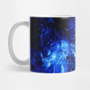 Dark Arctic Splash Black and Blue Abstract Artwork Mug